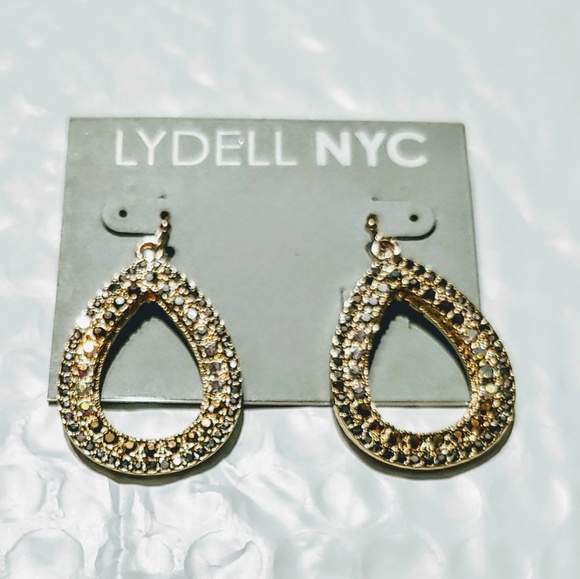 Crystal Pave Teardrop Earrings - Picture 3 of 6
